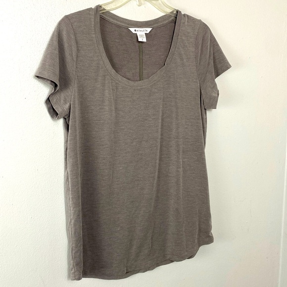 Athleta Gray Fitted Short Sleeve Tee - Picture 6 of 6